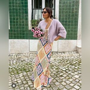 Floral Patchwork Maxi Skirt